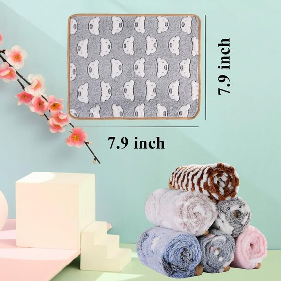 Guinea Pig Fleece Blankets 6 Pieces Waterproof & Washable Small Animal Cage Line - Picture 7 of 7